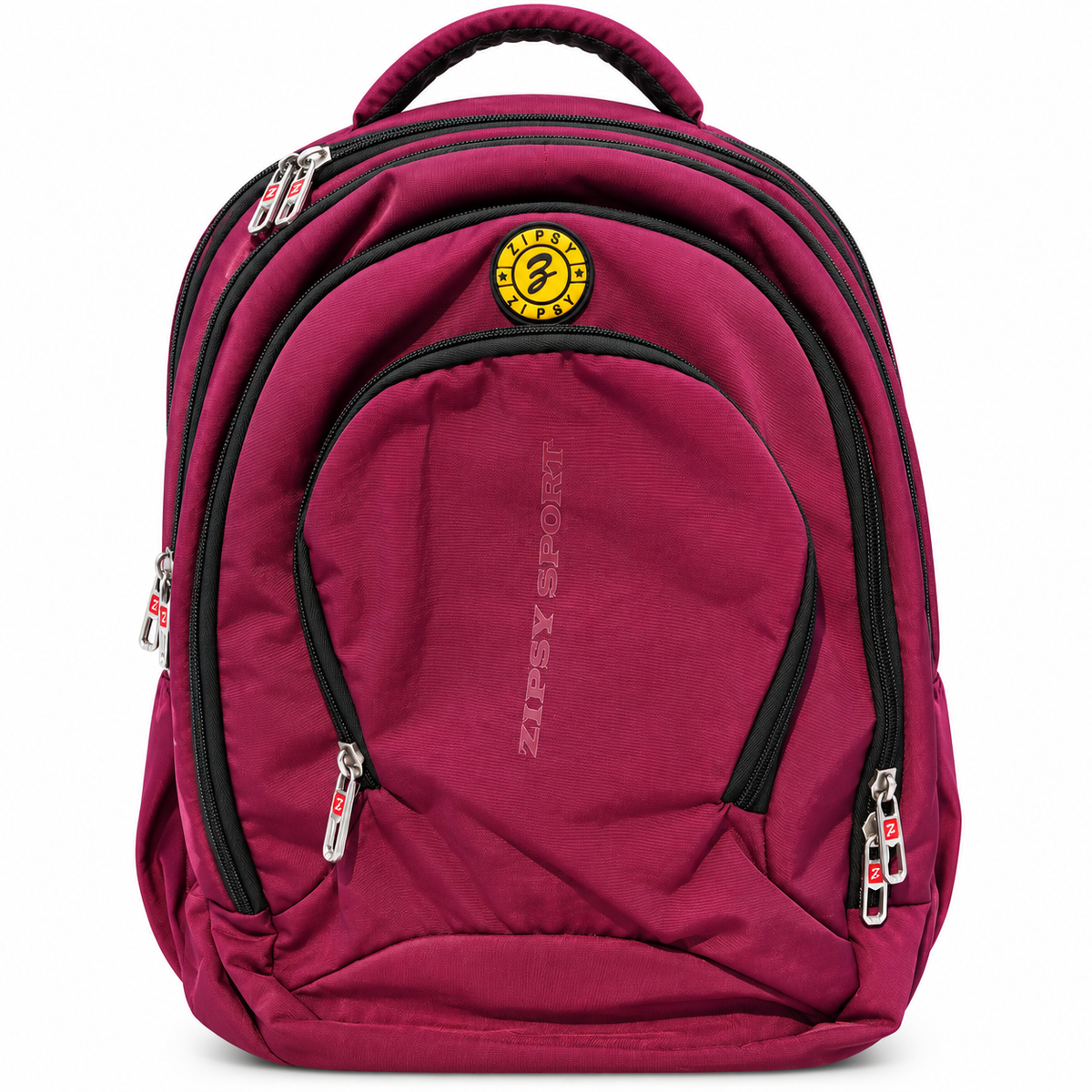 Zipsy Sport Backpack for Men & Women | 5 Zipper Spacious School, College & Travel Bag with Side Zipper & Bottle Holder