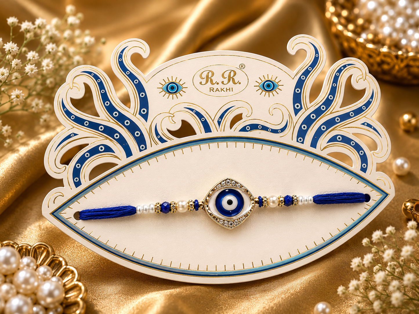 Luxury Evil Eye AD Rakhi – Premium Raksha Bandhan Special