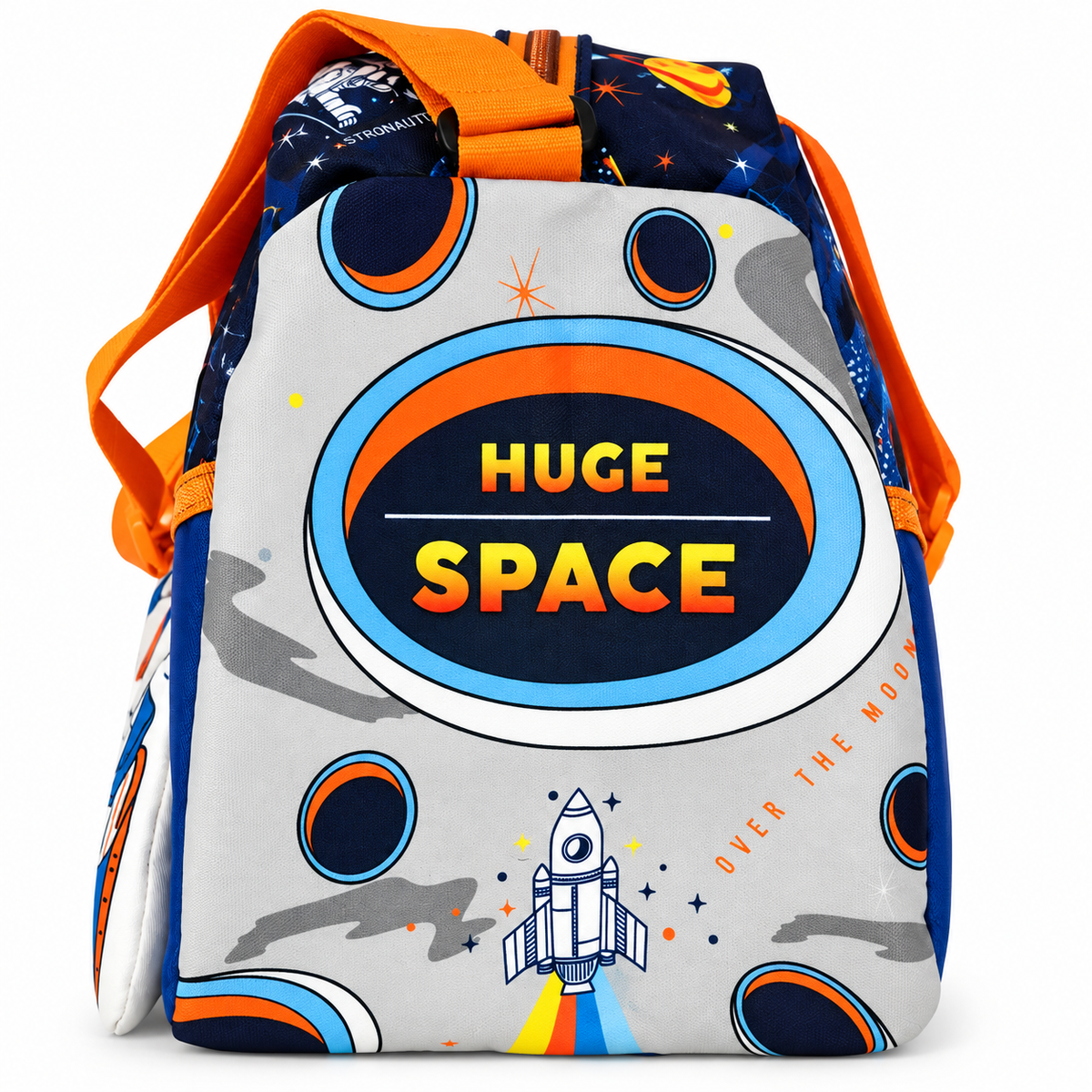 Kids Space Astronaut Travel Bag | Cute Space Theme Duffle Bag for Boys & Girls | Spacious Carry Bag