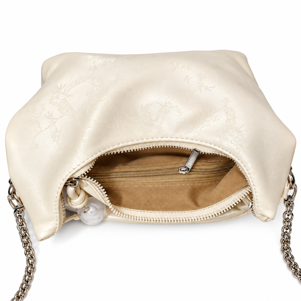 Elegant Pearl Beaded Handbag with Chain Strap | Stylish Fashion Bag