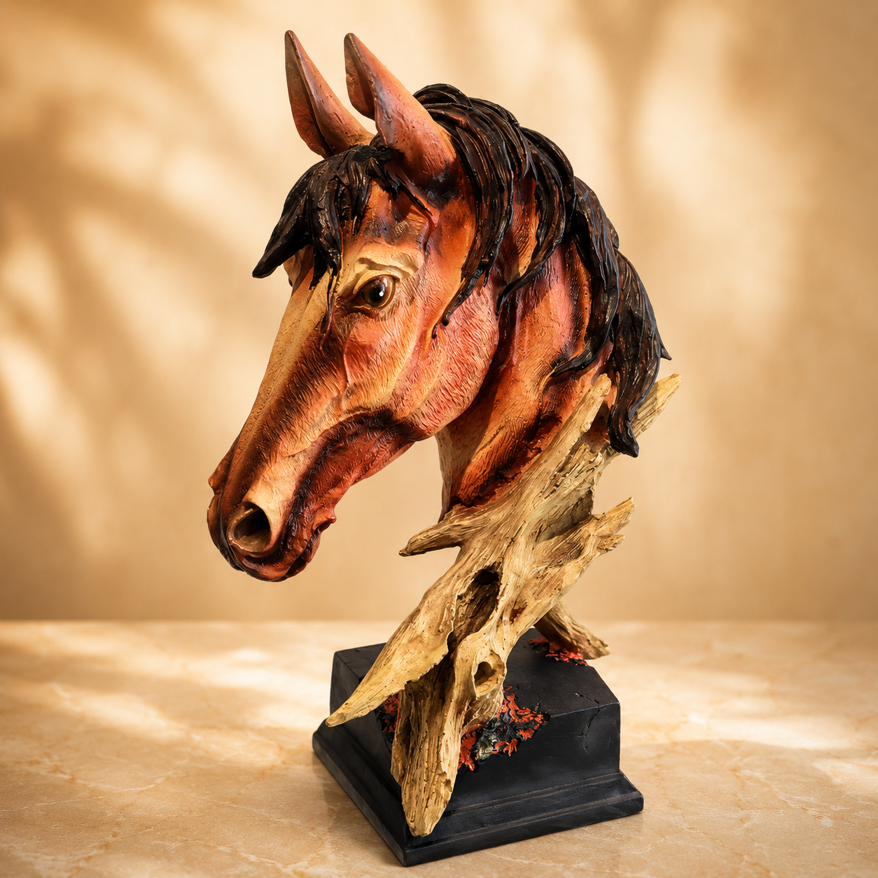 Premium Polyester Horse Head Decorative Showpiece