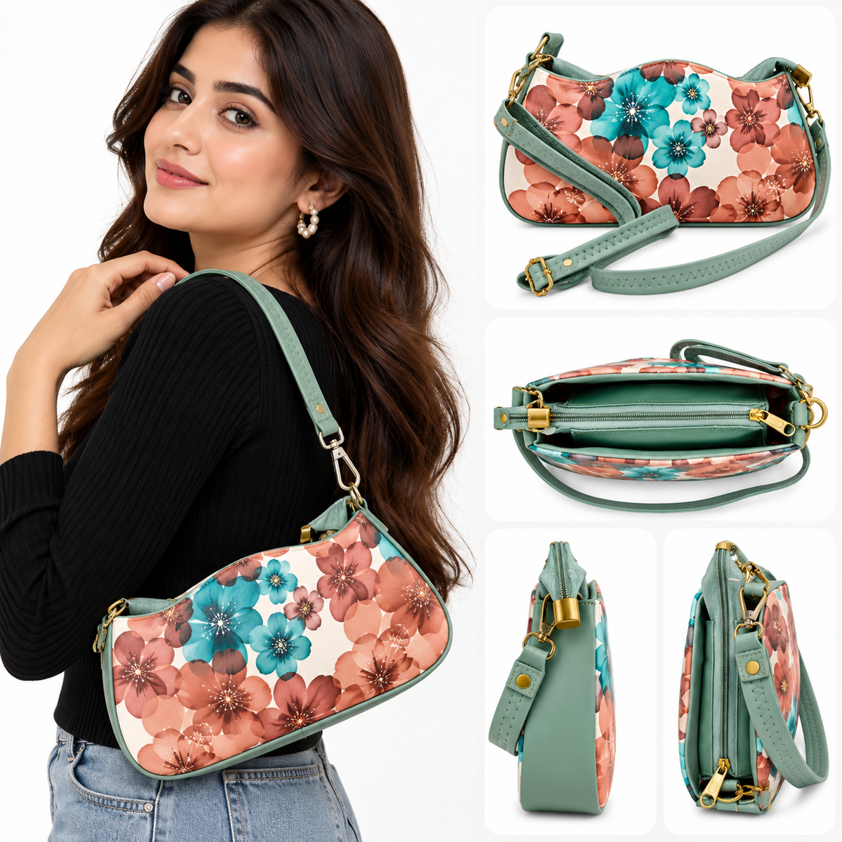 Floral Printed  Sling / Handbag  Bag | Stylish Trendy Bag