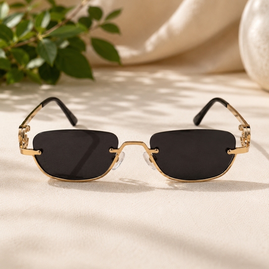 Luxury Rimless Diamond Shape Sunglasses