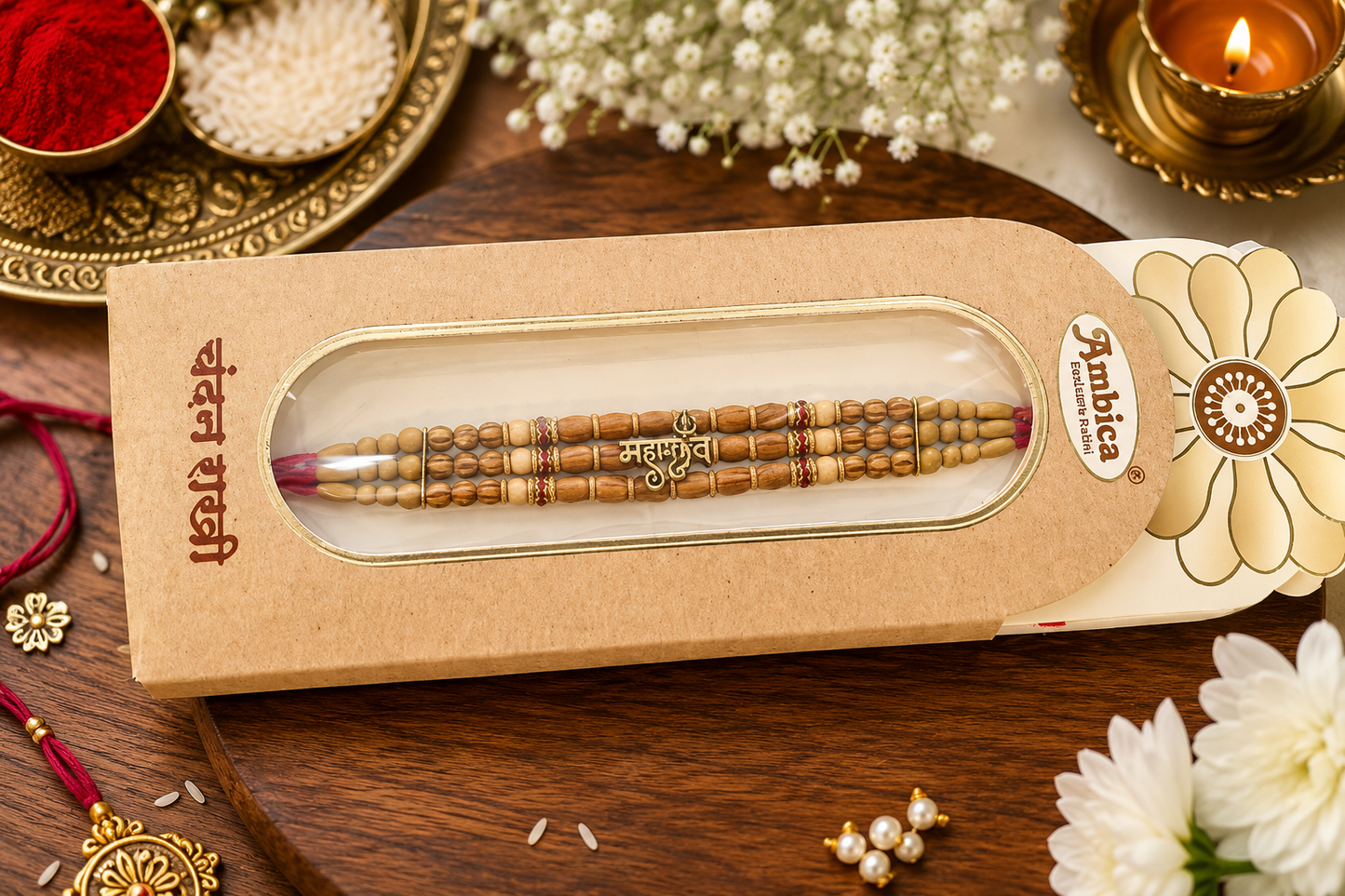 Premium Mahadev Chandan Fragrance Rakhi for Brother – Divine Raksha Bandhan Rakhi