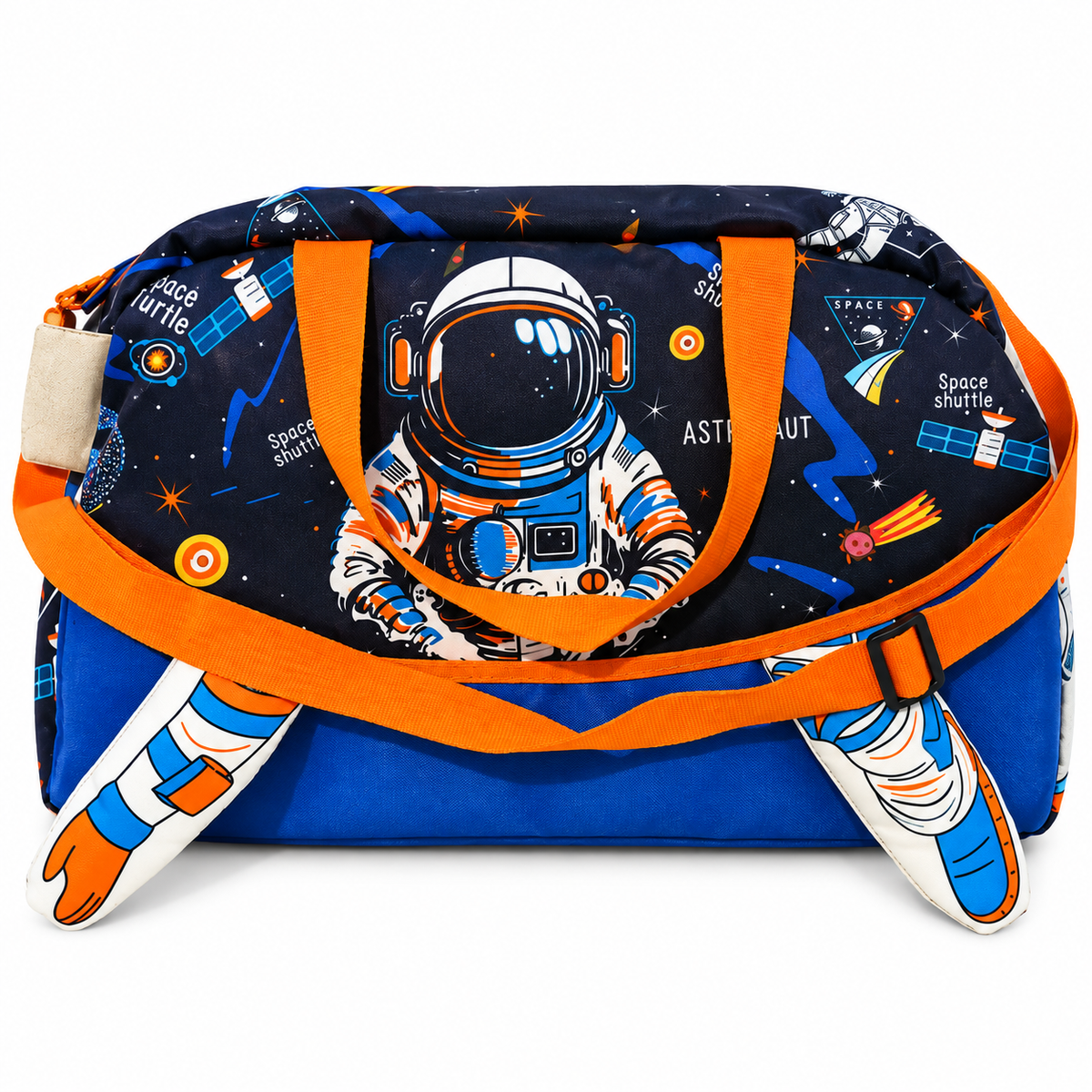 Kids Space Astronaut Travel Bag | Cute Space Theme Duffle Bag for Boys & Girls | Spacious Carry Bag