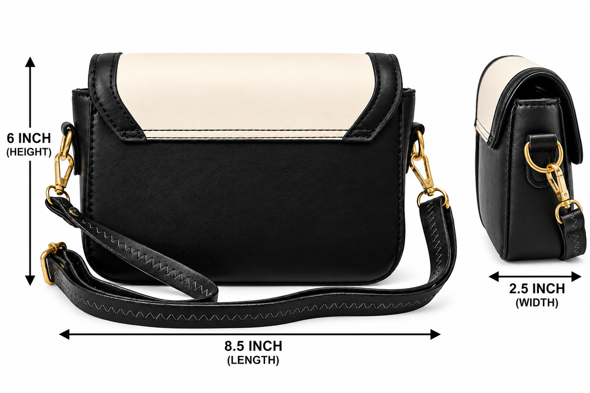 Sling Bag | Stylish Crossbody Shoulder Bag with Gold-Tone Buckle