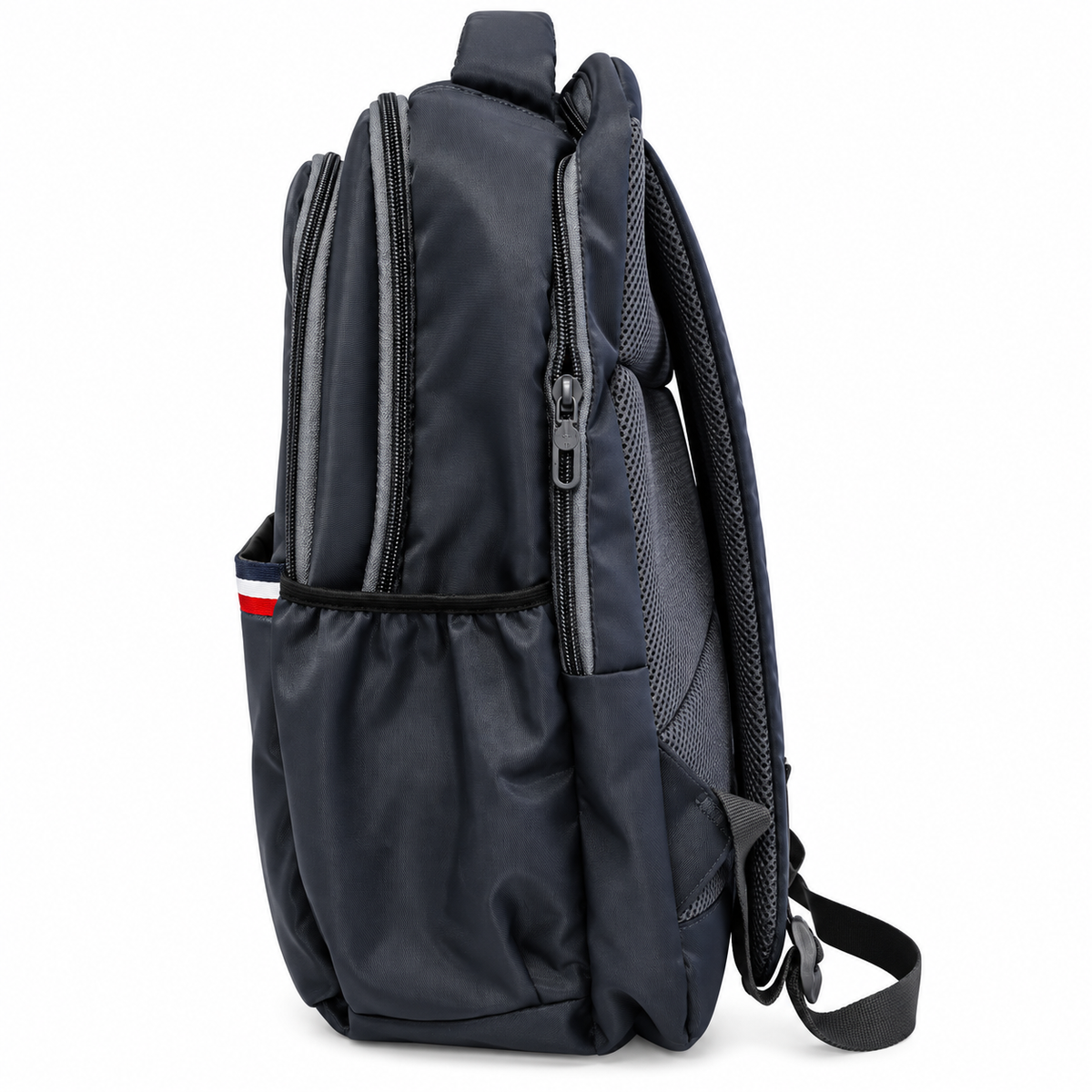 Tommy Hilfiger Backpack | 4 Zipper Spacious Backpack | Stylish Travel &amp; Casual Bag with 2 Side Bottle Pockets &amp; Rain Cover