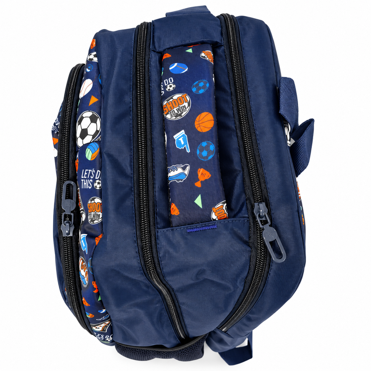 Xplod Football Printed Backpack | Spacious Multi-Compartment Bag with Side Bottle Pockets &amp; Detachable Pouch