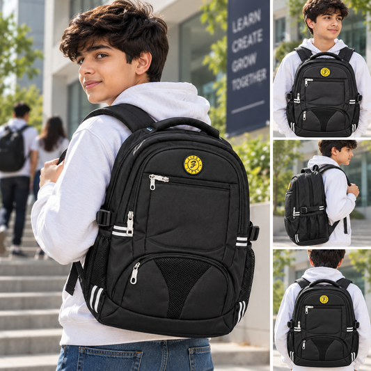 Premium Black Multi-Compartment Laptop Backpack