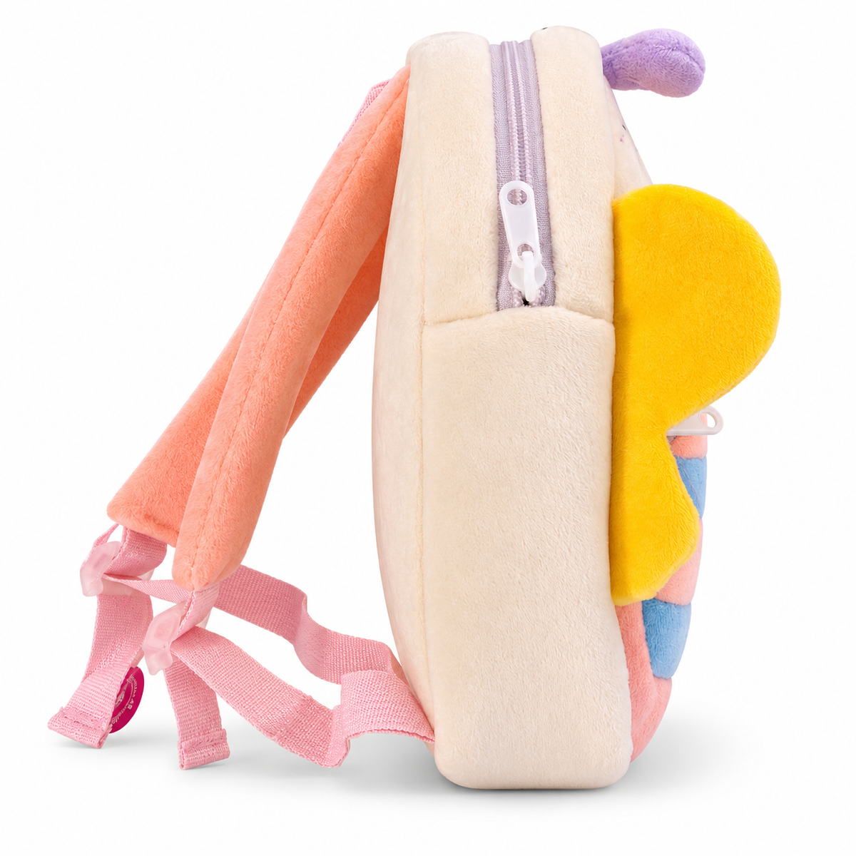 Kids Cute Butterfly Backpack for Girls | 2 Zipper Plush School Bag | Soft Cartoon Backpack for Kids