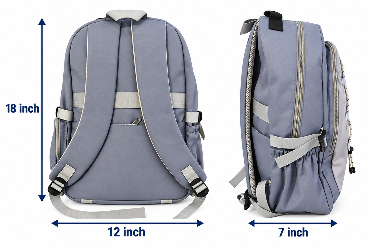 XXRIR Travel Backpack for Boys & Girls | Spacious Laptop Backpack with 2 Main Zippers, 2 Side Zipper Pockets & Bottle Holder