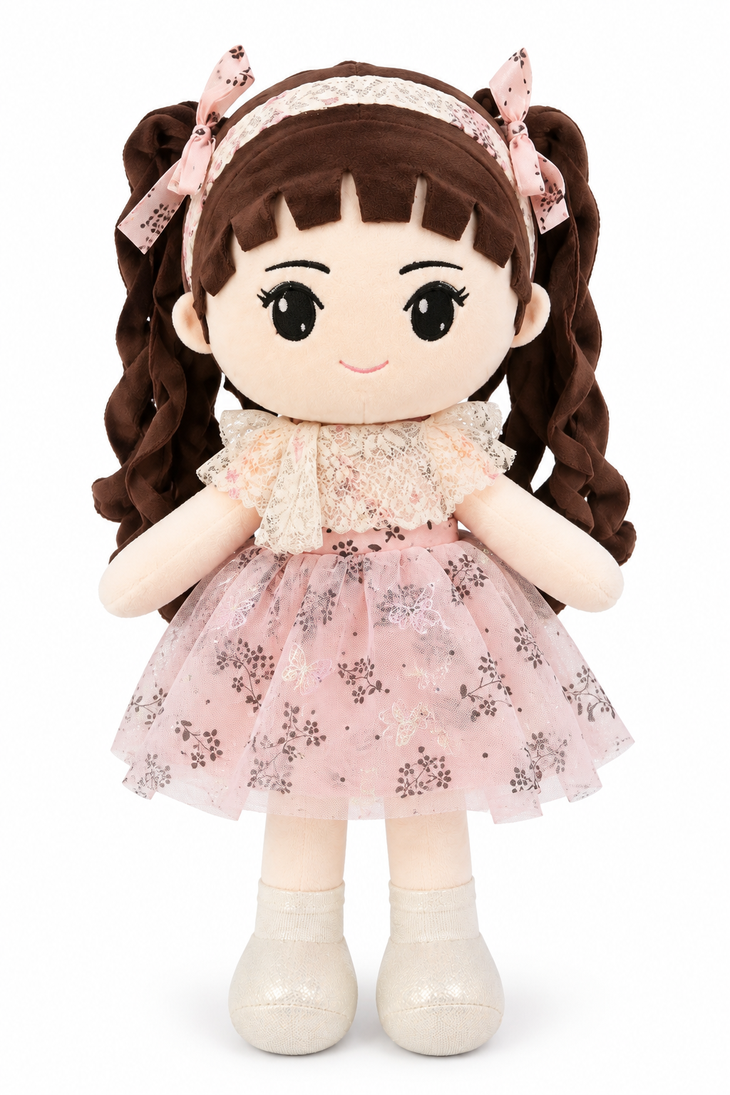 Cute Girl Doll Plush Soft Toy – Adorable Soft Doll with Beautiful Dress for Kids