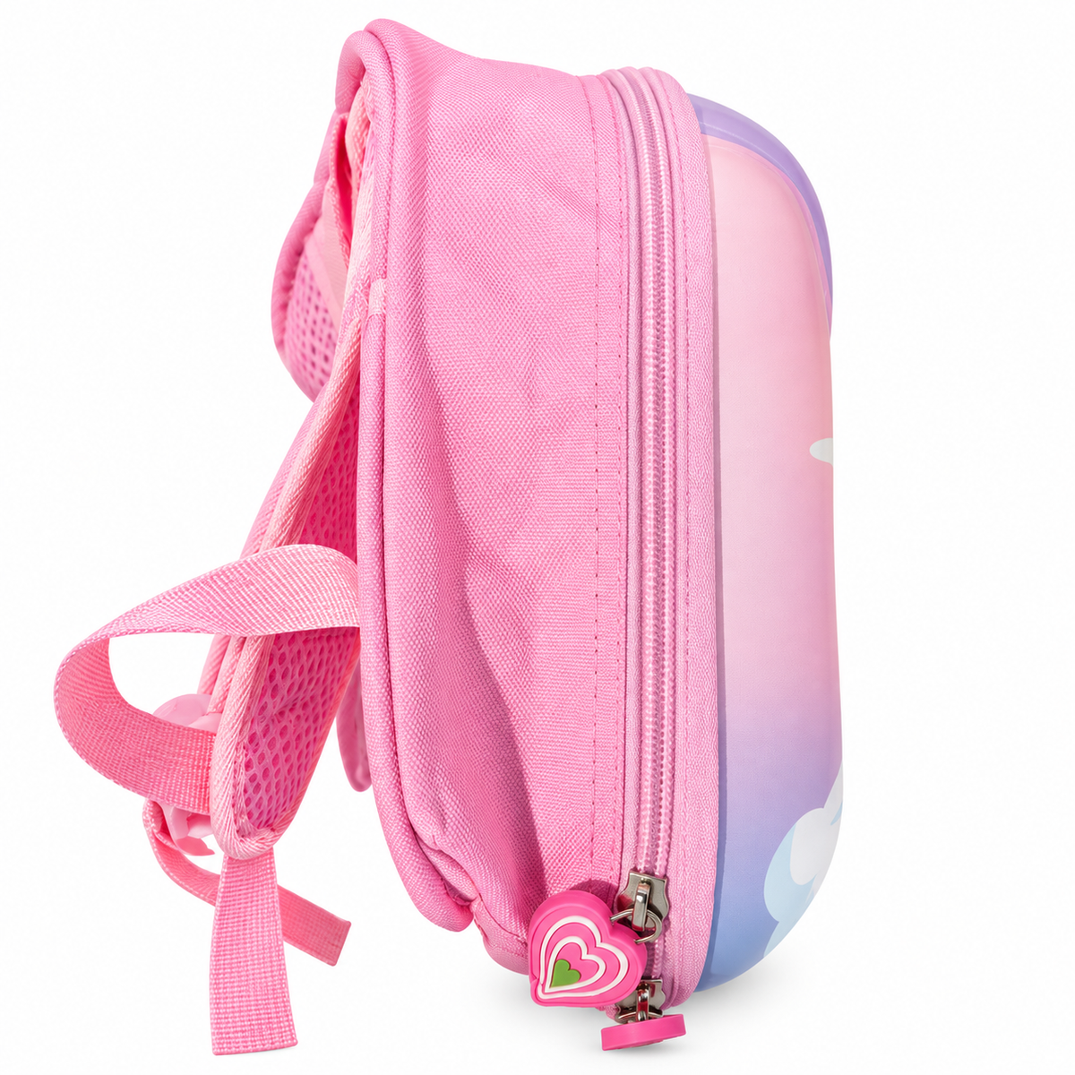 Girls Kids Backpack | 1 Zipper Cute Princess Castle School Bag | Pink &amp; Purple Lightweight Backpack