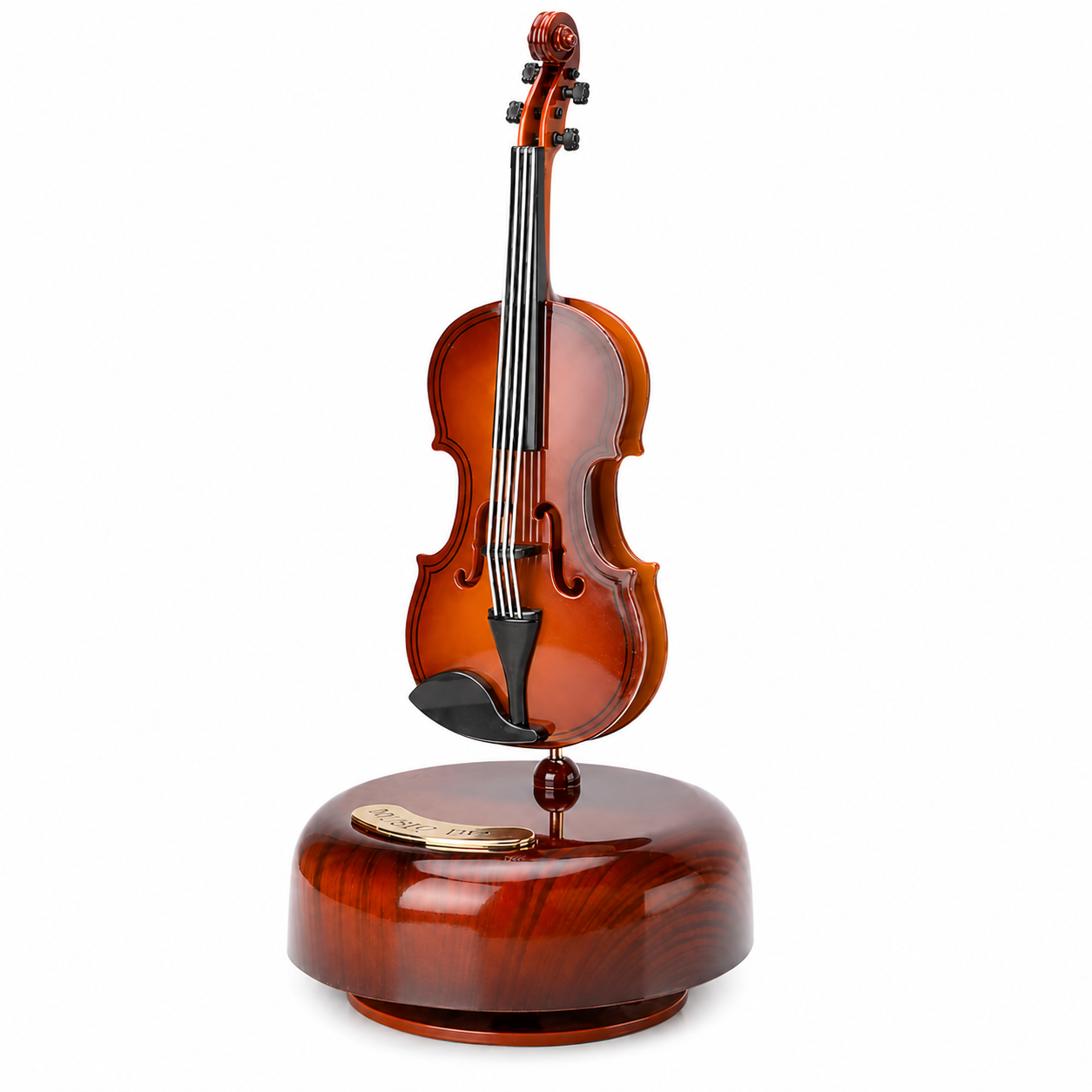 Premium Violin Wind-Up Music Box Wooden Design Showpiece