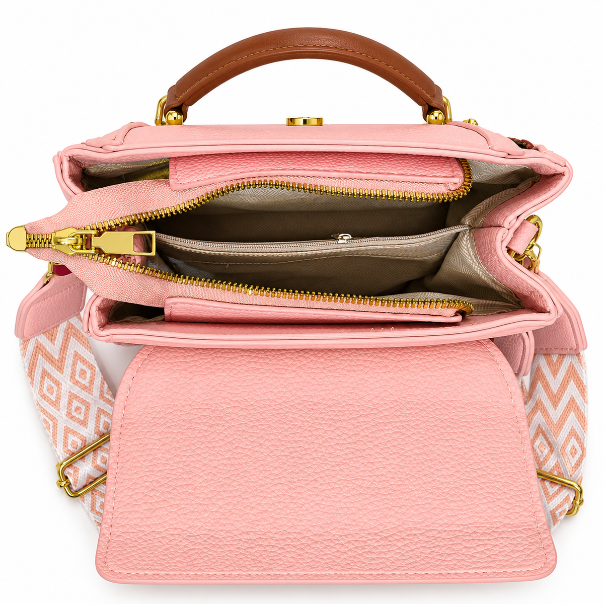 Pink Handbag / Sling Bag – Stylish Convertible Shoulder & Crossbody Bag