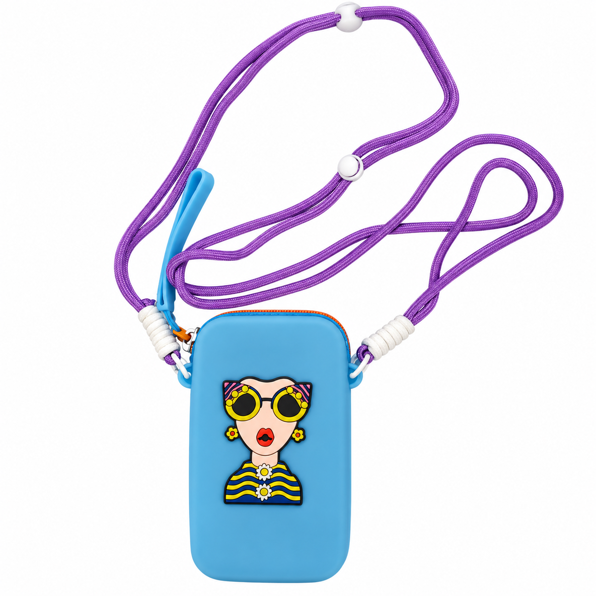 Mini Sling Bag | 1 Zipper Cute Cartoon Crossbody Bag with Adjustable Rope Strap Women & Girls