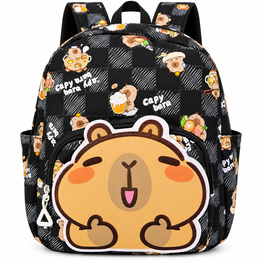 Kids Cartoon Backpack for Boys &amp; Girls | 2 Zipper School Bag with Cute Bear Print | Spacious Casual Backpack