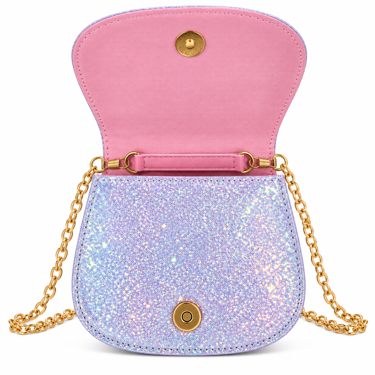 Girls Unicorn Sling Bag for Kids | Glitter Sequin Purse with Pearl Handle & Chain Strap | Cute Party Crossbody Bag