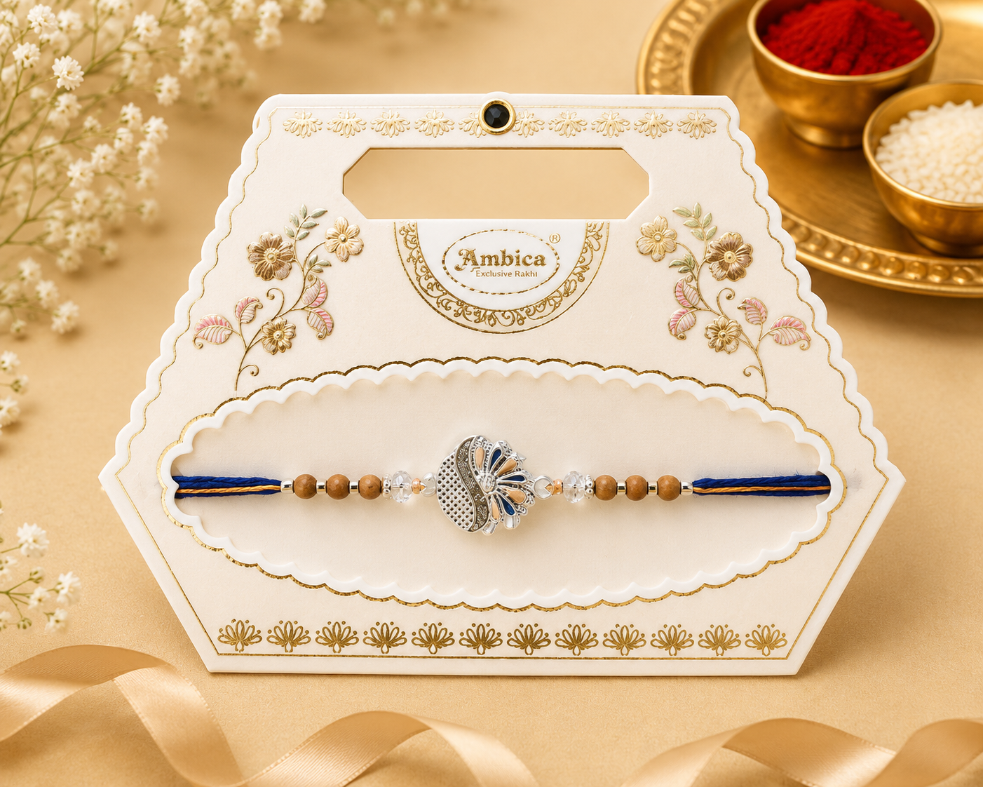 Premium Crown Designer Rakhi for Brother -Elegant Raksha Bandhan Rakhi