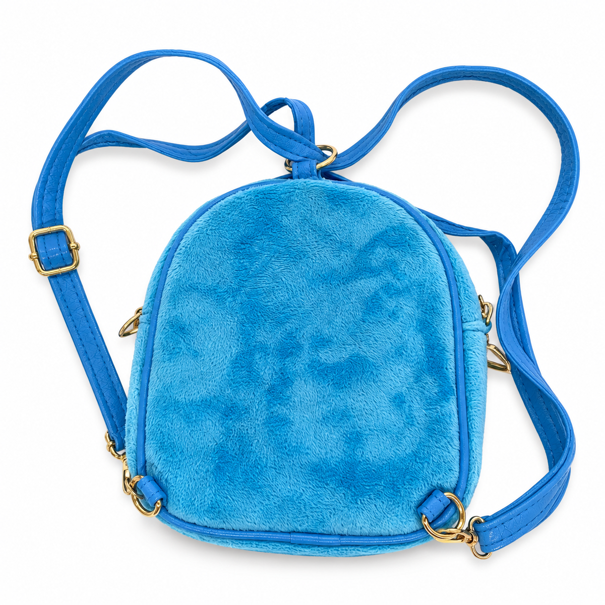 Cute Blue Cat Kids Mini Backpack for Girls | 2 Zipper Plush Backpack with Adjustable Straps | Stylish Small Day Bag