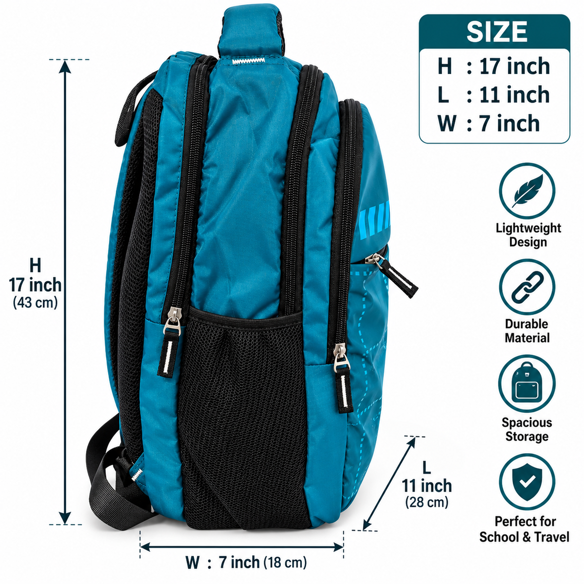 PlayBags Stylish Backpack for School, College & Travel | Spacious Casual Backpack with Multiple Compartments