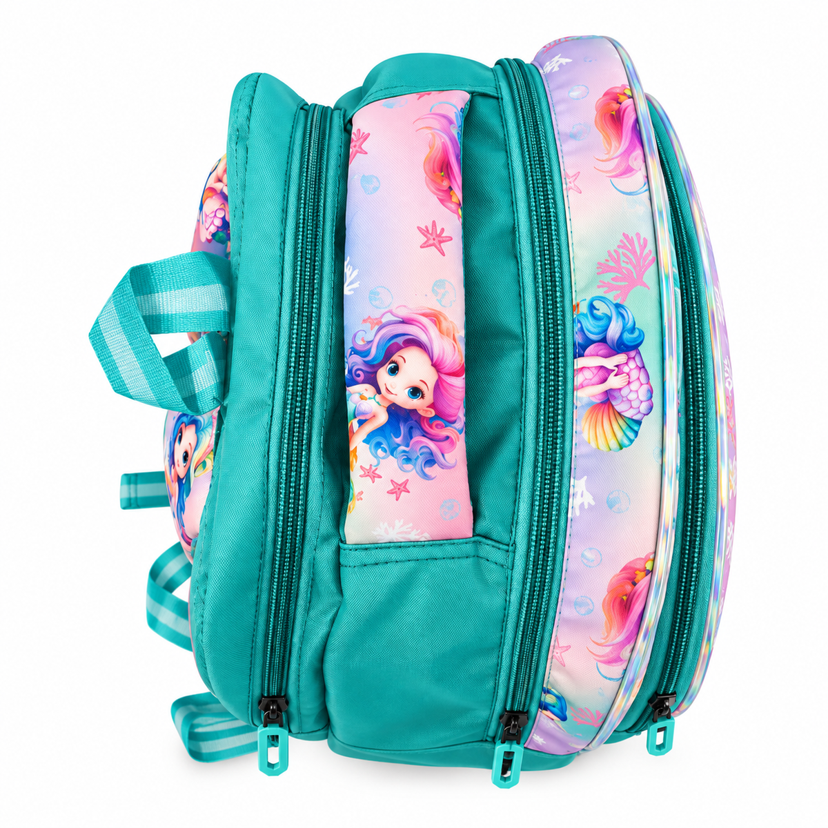 Girls Mermaid School Backpack | Colorful Lightweight Bag with Spacious Storage & Bottle Pocket