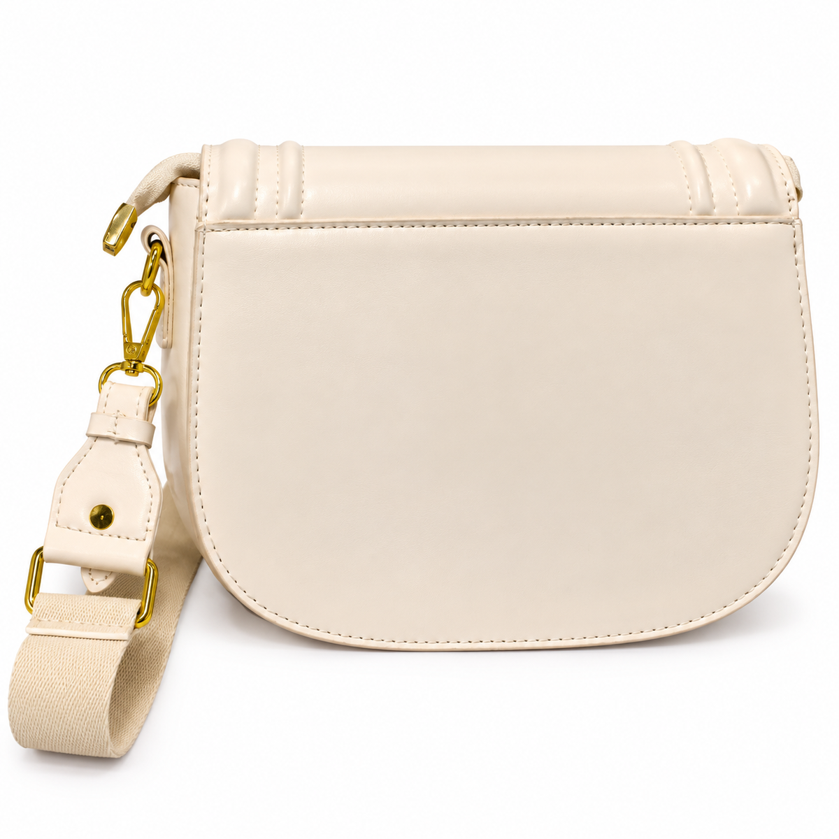 Elegant Sling Bag with Gold-Tone Hardware & Adjustable Wide Strap for Women