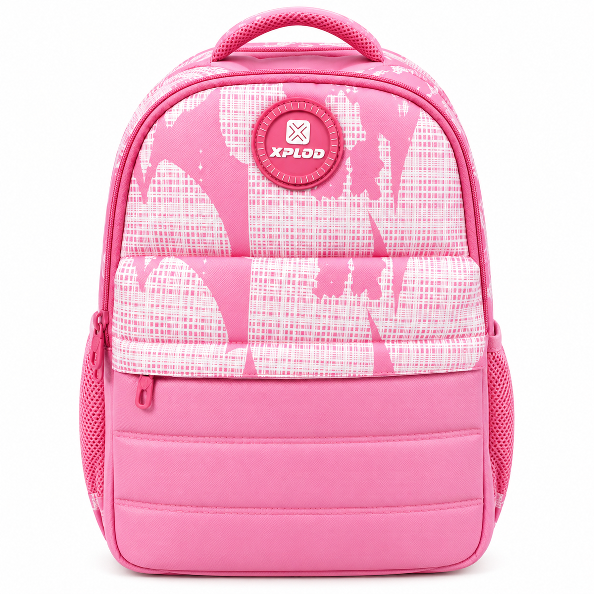 Girls School Backpack | Stylish Pink Backpack with Spacious Compartments | Lightweight Backpack with Side Bottle Pockets
