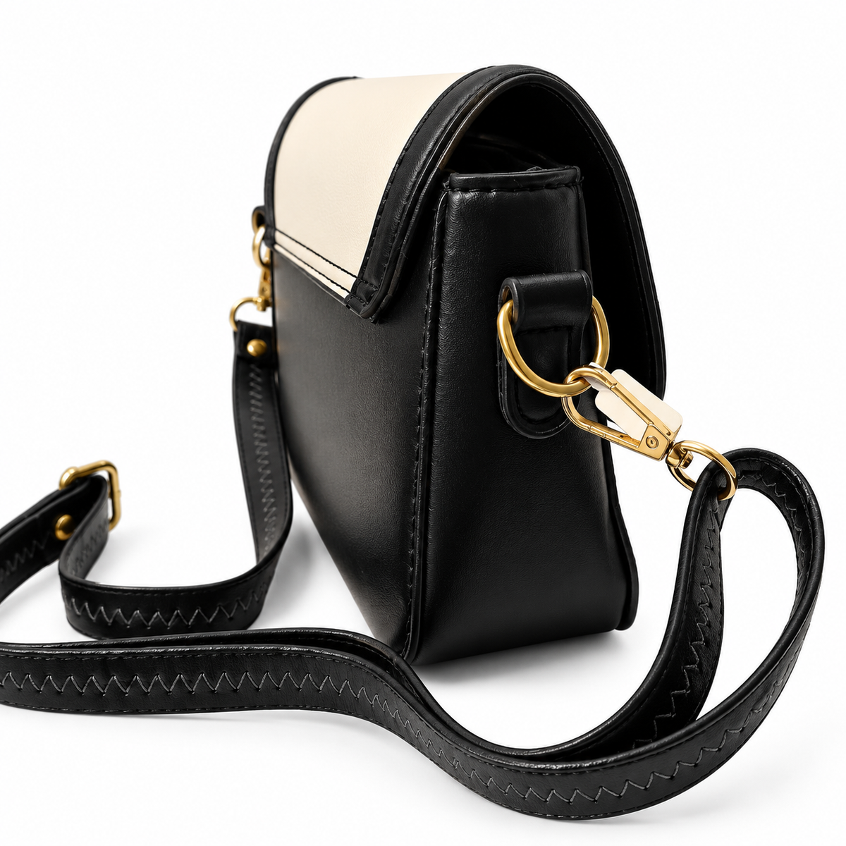 Sling Bag | Stylish Crossbody Shoulder Bag with Gold-Tone Buckle