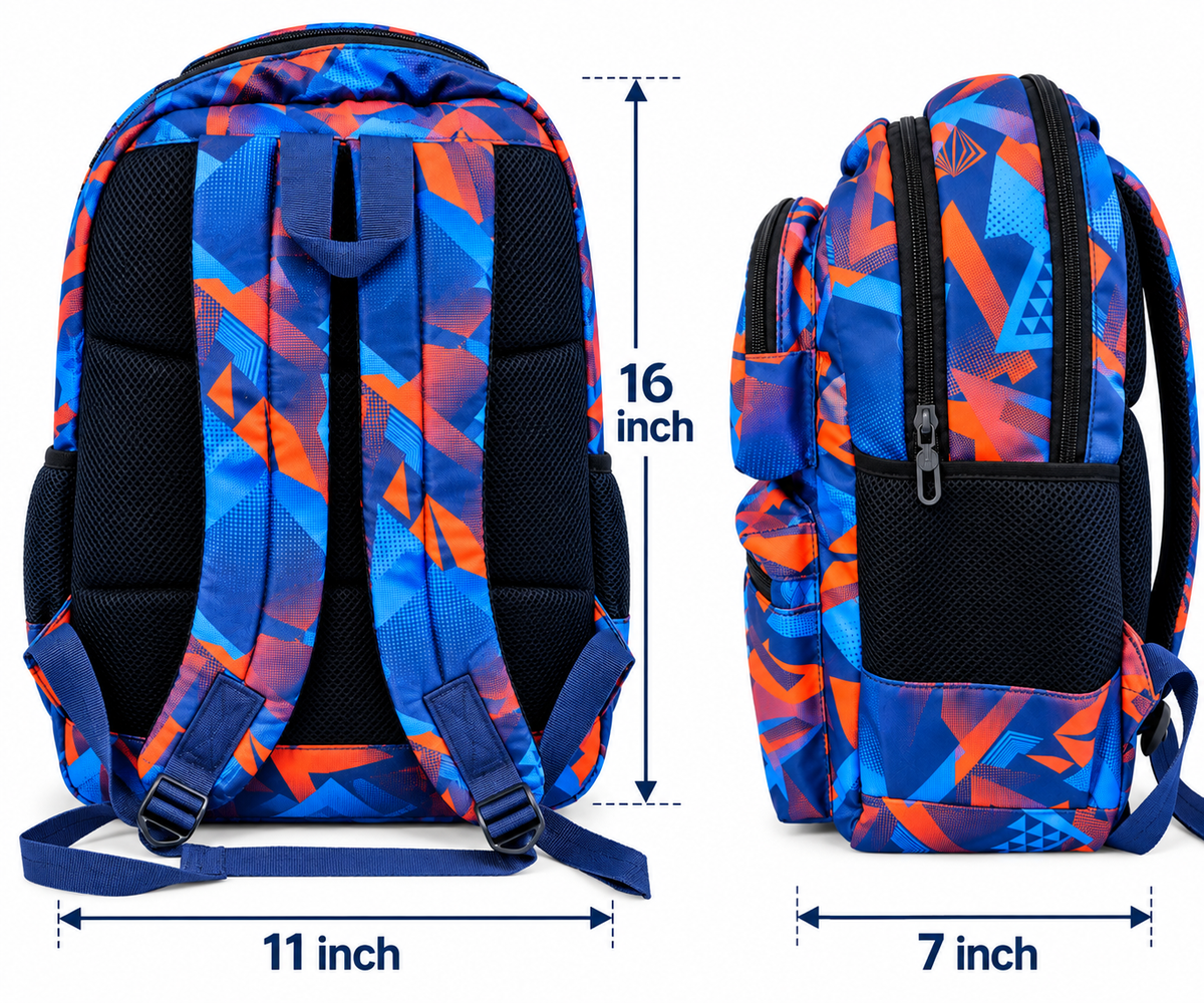 Xplod Stylish Backpack for School, College & Travel | Spacious Laptop & Daily Use Bag with Side Bottle Pockets