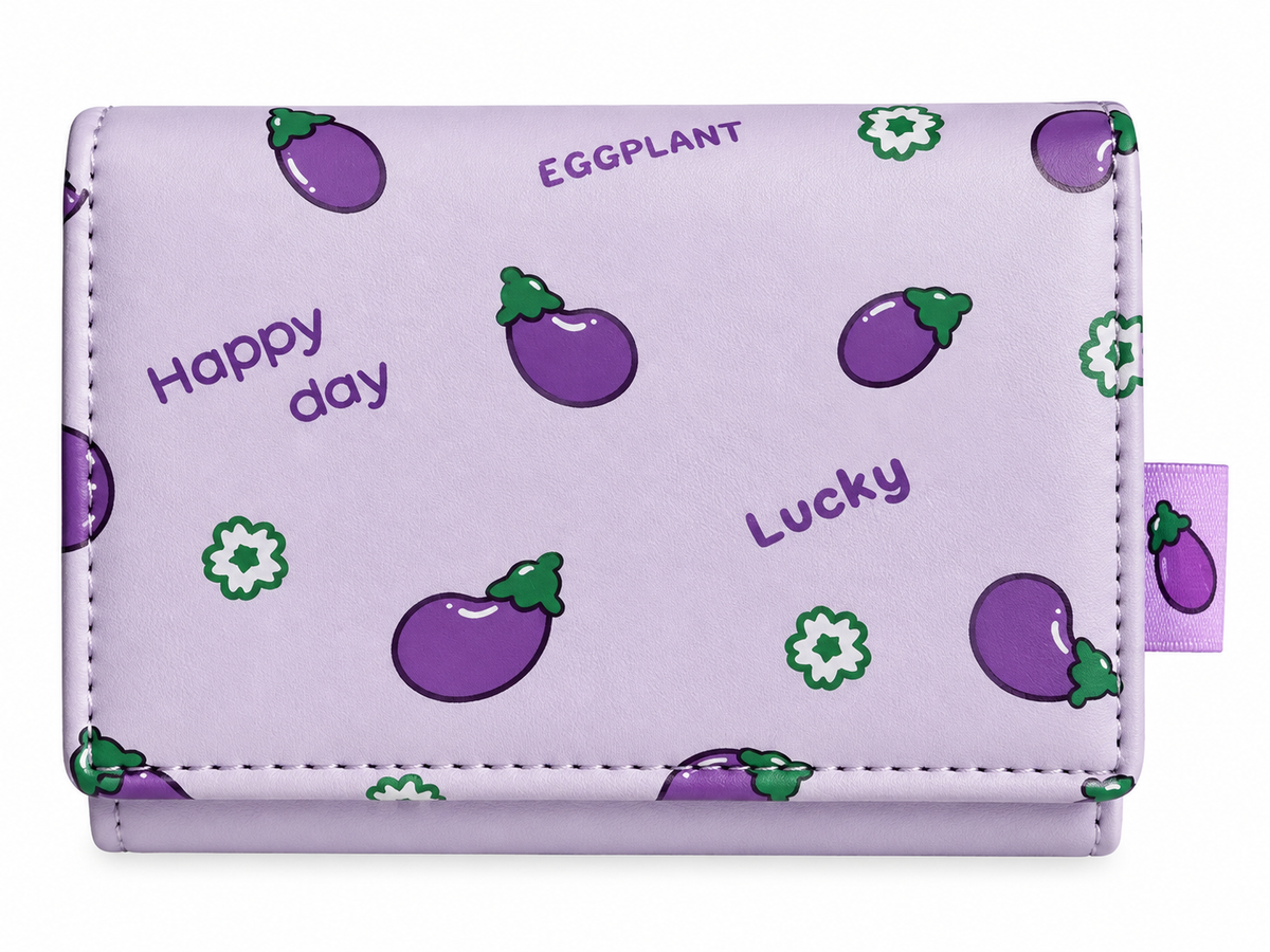 Kawaii Cartoon Animal Print Mini Tri-Fold Wallet– Cute Bunny Panda Checkerboard Pocket Purse Coin Card Holder