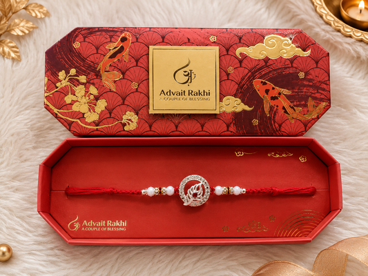 Premium AD Stone Designer Rakhi with Luxury Gift Box | Heavy Charm Rakhi | Best Quality Rakhi
