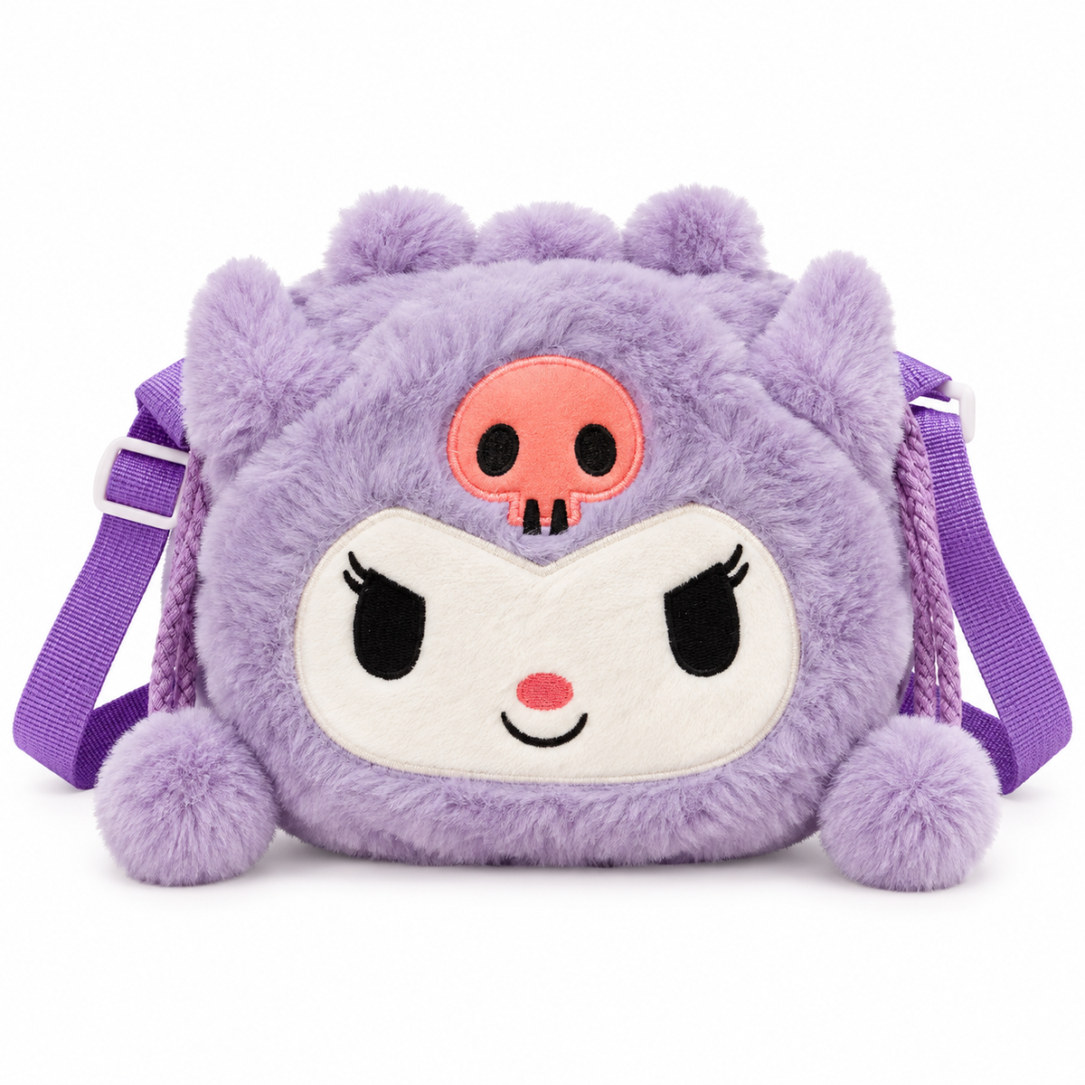 Cute Pig Soft Plush Sling Bag for Girls | Fluffy Furry Shoulder Bag | Adjustable Strap | Cute Animal Design
