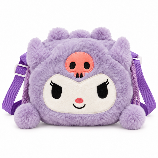 Cute Pig Soft Plush Sling Bag for Girls | Fluffy Furry Shoulder Bag | Adjustable Strap | Cute Animal Design