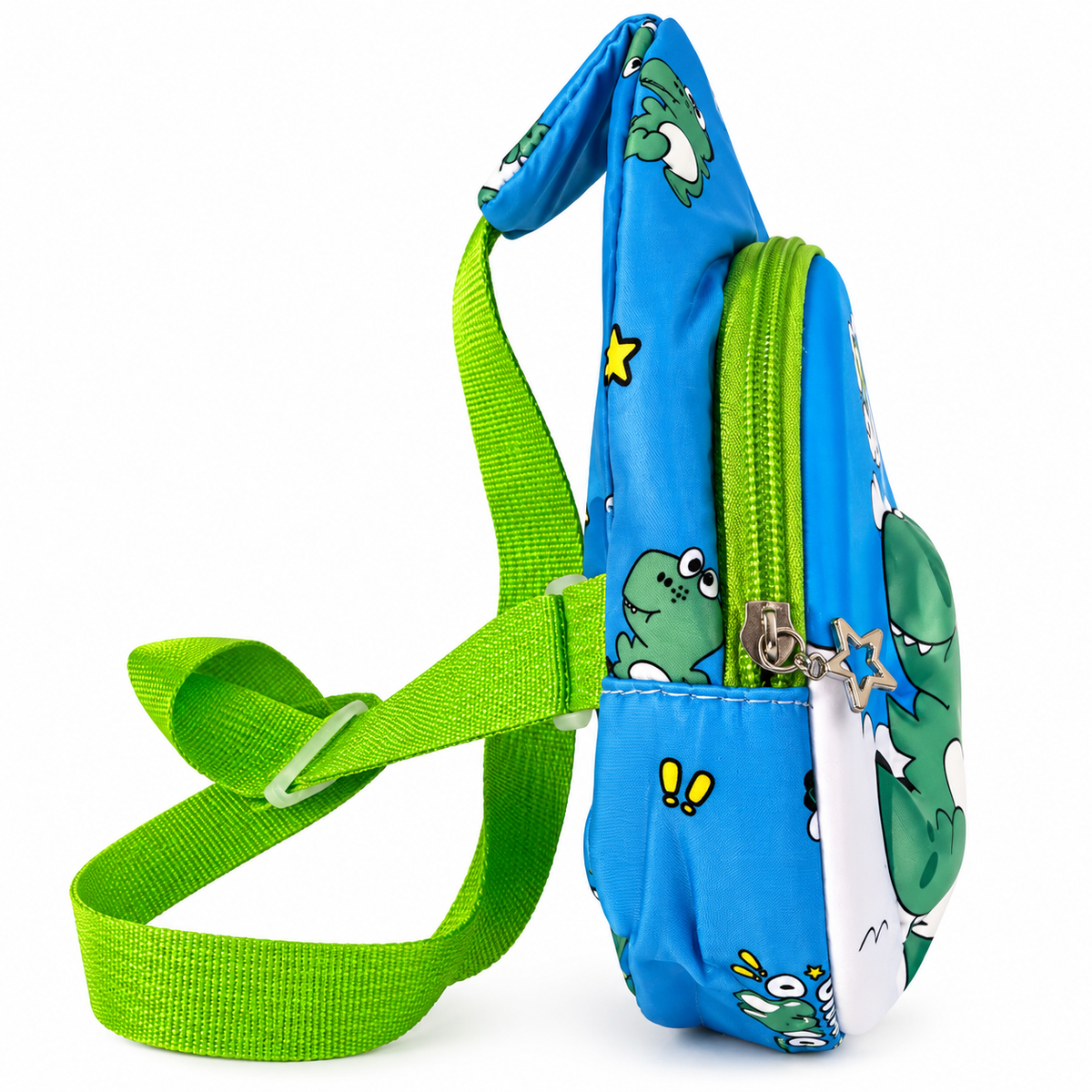 Kids 3D Cartoon Sling Bag for Boys | Single Zipper Crossbody Shoulder Bag | Cute Character Design