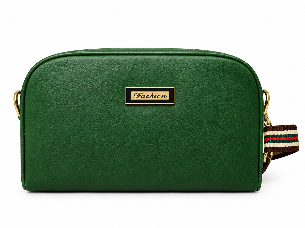Premium Green Zip Closure Sling / Handbag with Dual Strap for Women
