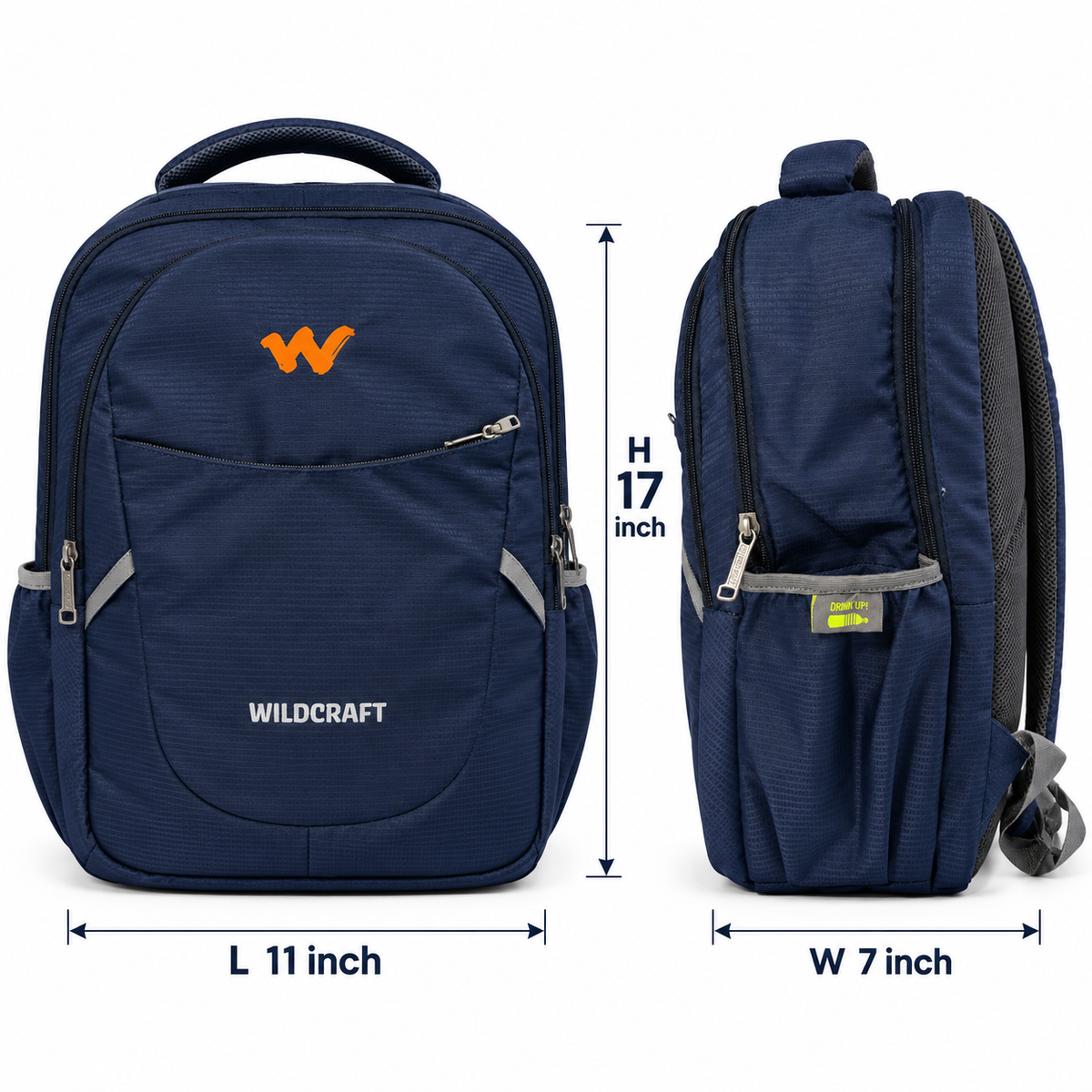 Wildcraft School Backpack | 4 Zipper Spacious School Bag | Lightweight