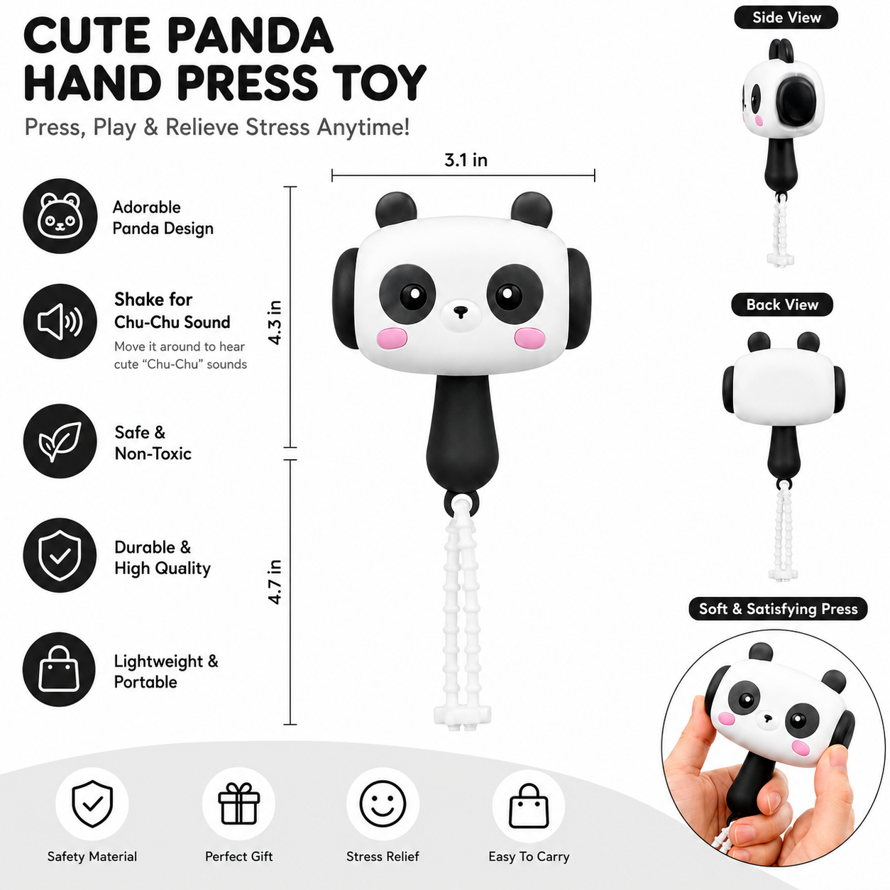Cute Toy with Chu-Chu Sound | Stress Relief Sensory Keychain For boys and girls