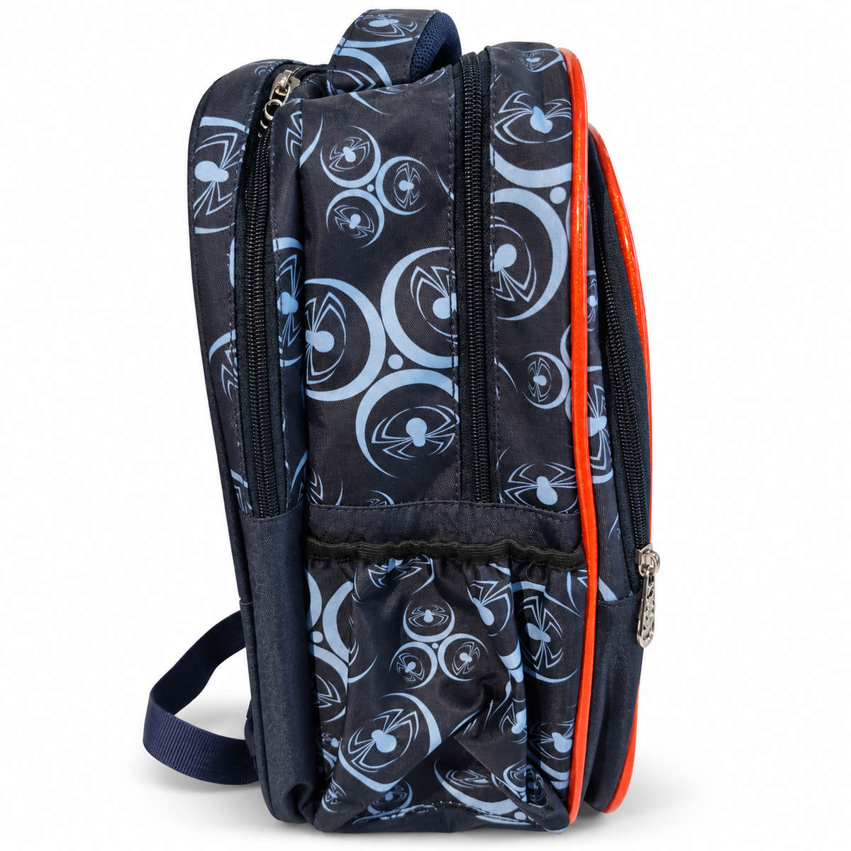 Marvel Kids School Backpack | 4 Zipper Spacious School Bag | Spider-Man Iron Man Printed  with Side Pockets