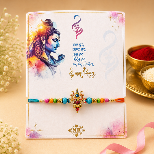 Premium Mahadev Rakhi for Brother - Divine Shiv Raksha Bandhan Rakhi