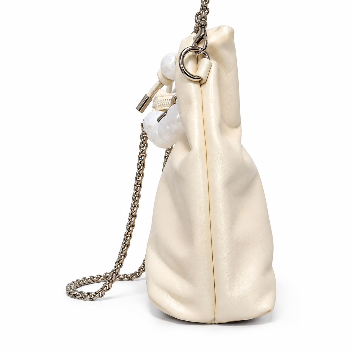 Elegant Pearl Beaded Handbag with Chain Strap | Stylish Fashion Bag