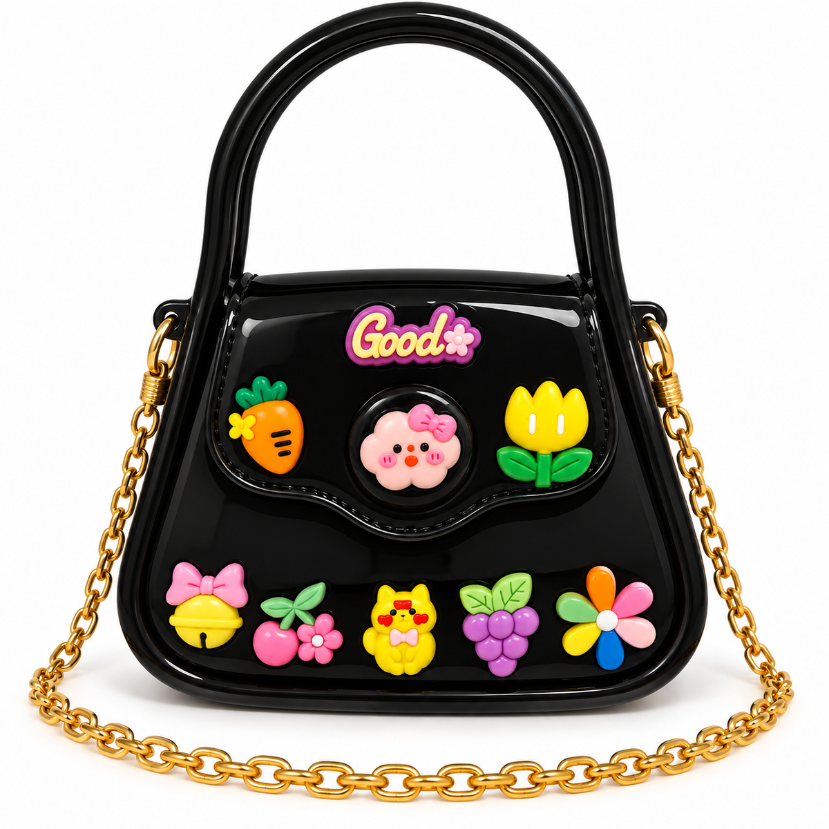Kids Girls Cute Cartoon Sling Bag | Mini Shoulder Bag with Chain Strap | Stylish Party & Casual Crossbody Bag