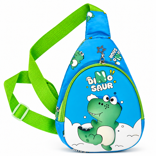 Kids 3D Cartoon Sling Bag for Boys | Single Zipper Crossbody Shoulder Bag | Cute Character Design