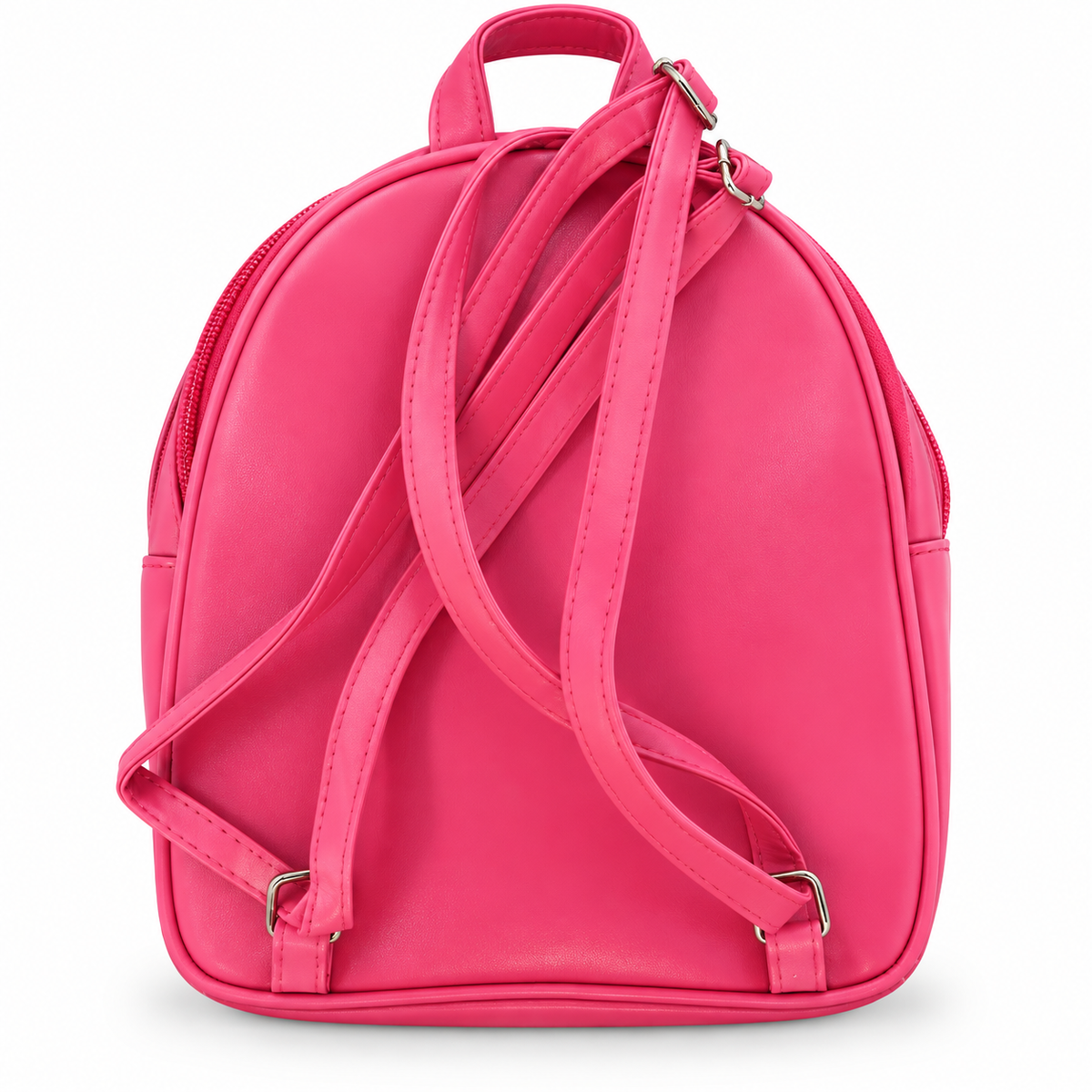 Girls Kids Backpack with Rainbow Glitter Design | Cute Cat Print School Bag | 2 Zipper Backpack