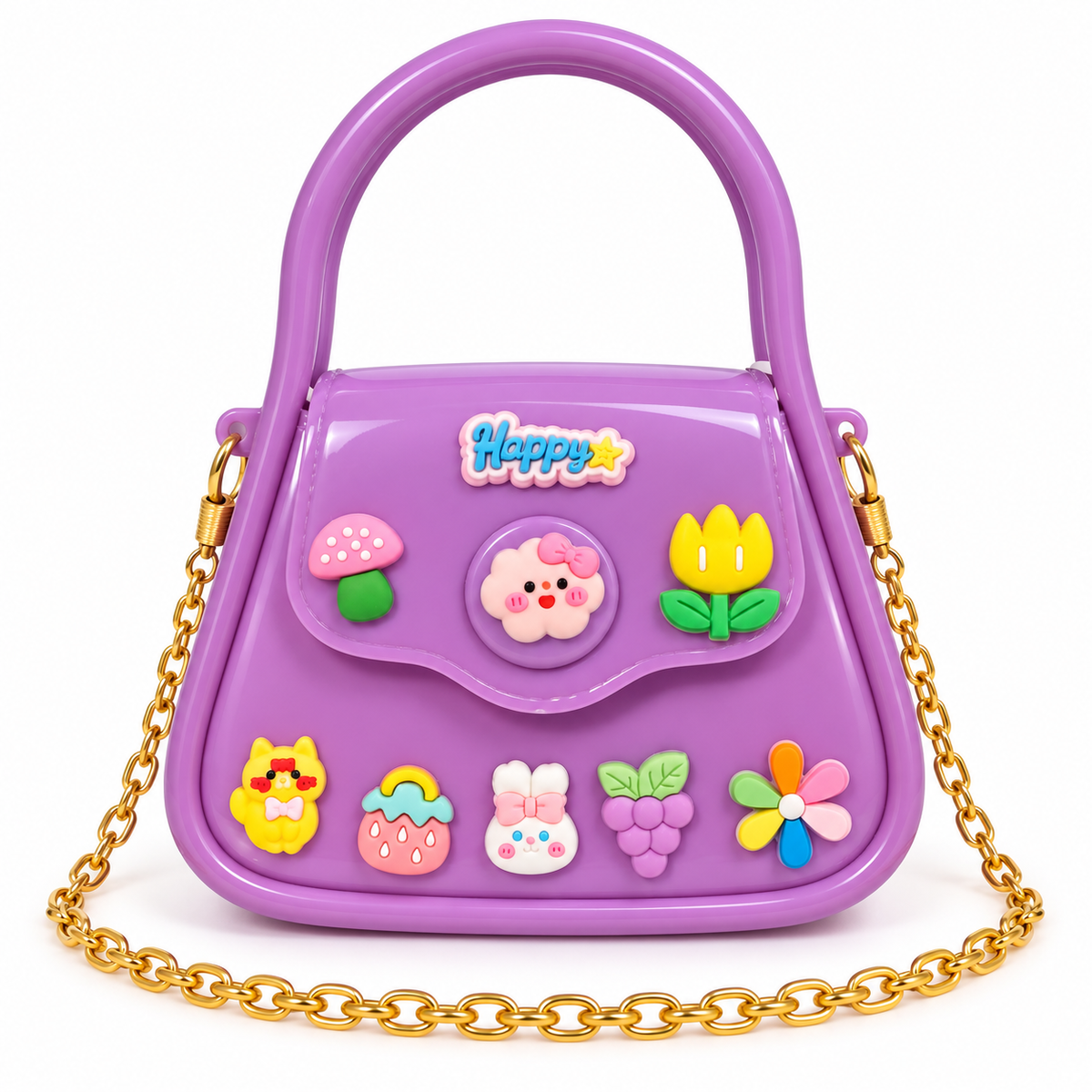 Kids Girls Cute Cartoon Sling Bag | Mini Shoulder Bag with Chain Strap | Stylish Party & Casual Crossbody Bag