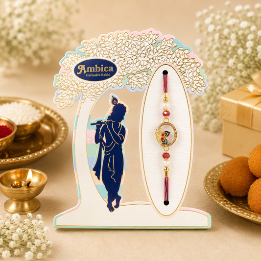 Premium Krishna Designer Rakhi for Brother – Divine Raksha Bandhan Rakhi