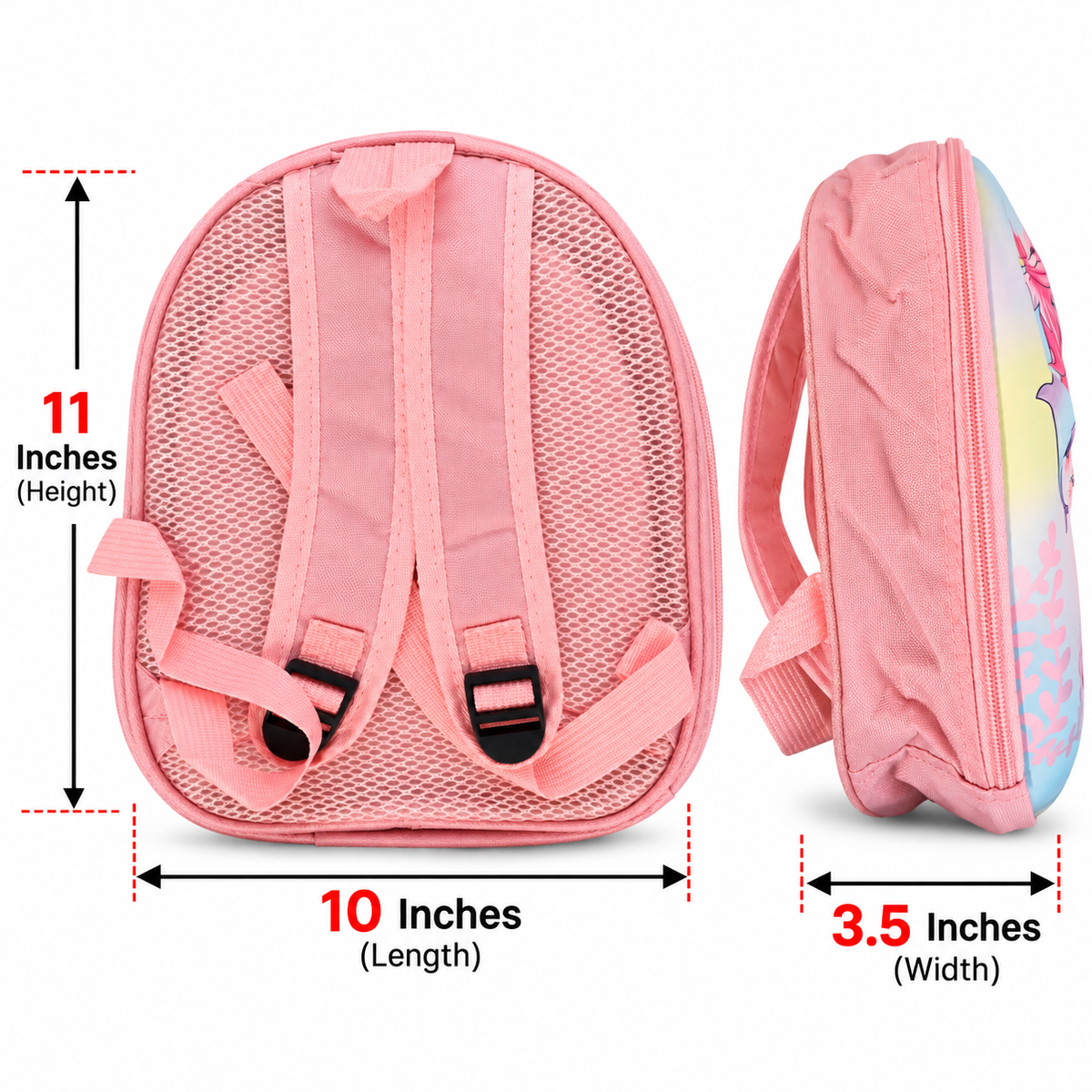Printed Backpack | Lightweight School Bag with Adjustable Shoulder Straps | 1 Zipper Backpack