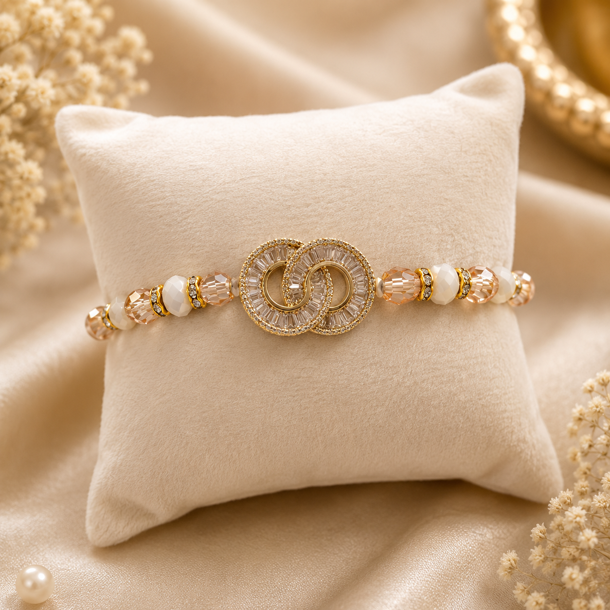 Premium AD Rakhi | Designer American Diamond Rakhi | Luxury Stone Work Rakhi