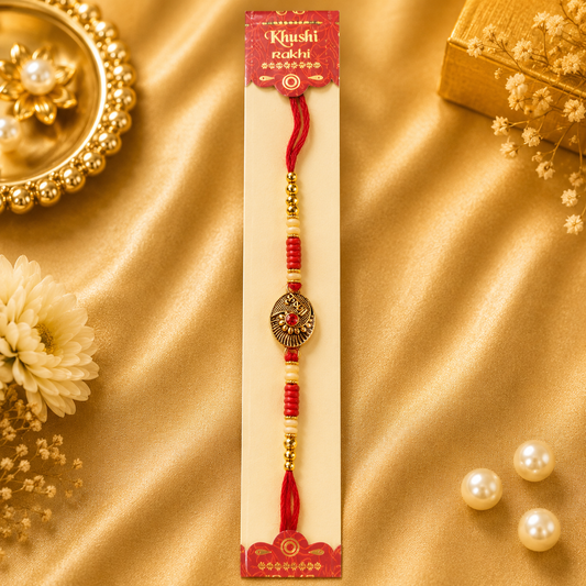 Traditional Krishna Rakhi | Heavy Metal Antique Charm Rakhi