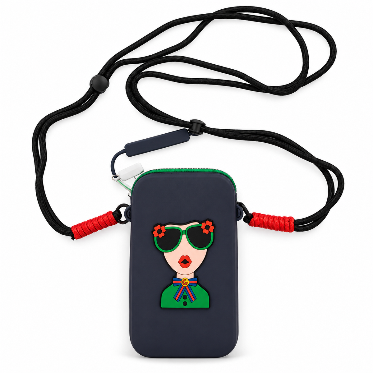 Mini Sling Bag | 1 Zipper Cute Cartoon Crossbody Bag with Adjustable Rope Strap Women & Girls